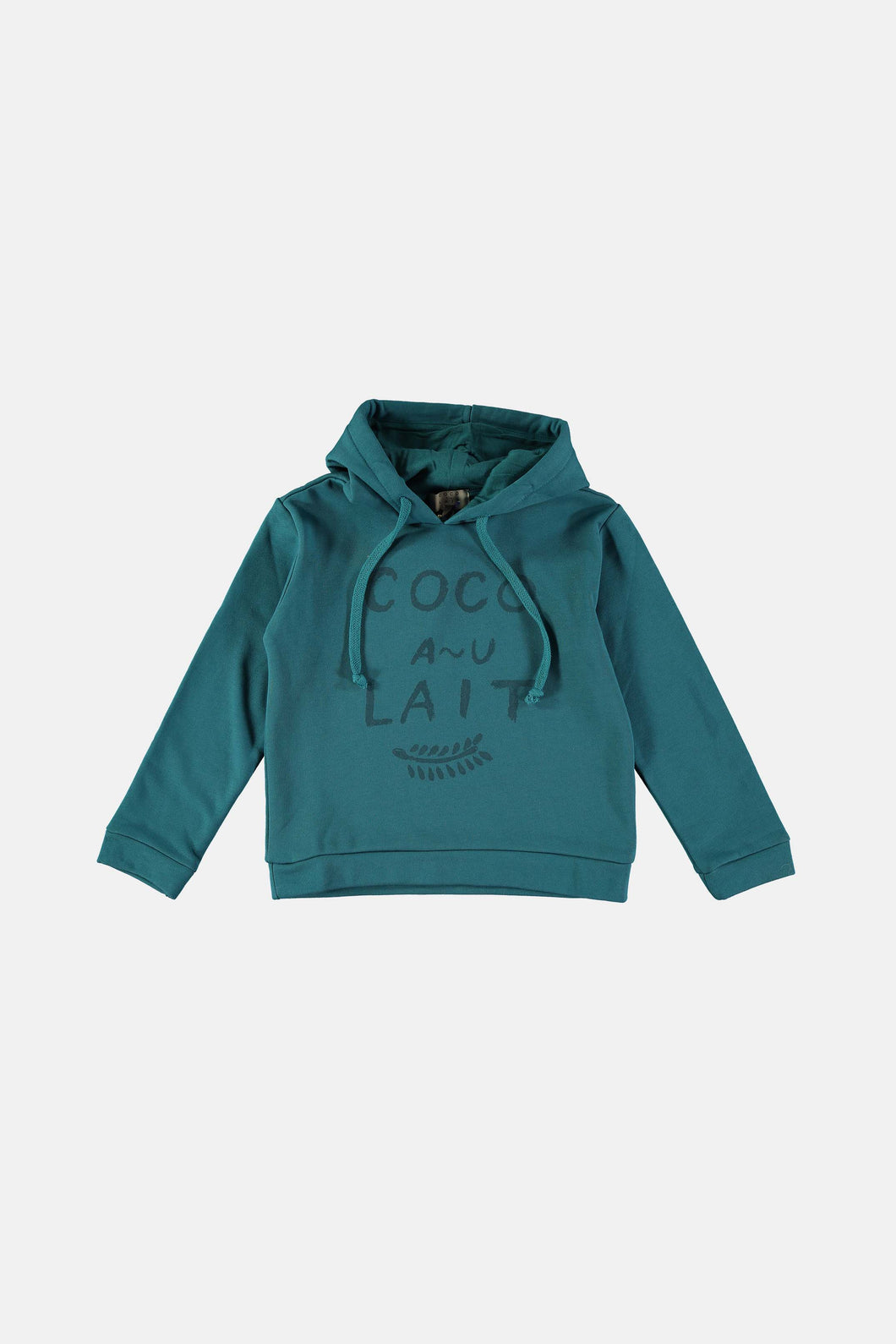 SUDADERA CON LOGO COLOR VERDE AQUA Cocoaulait Outlet