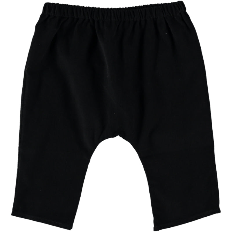 PANTALÓN LISO DE PANA NEGRO BEBÉ